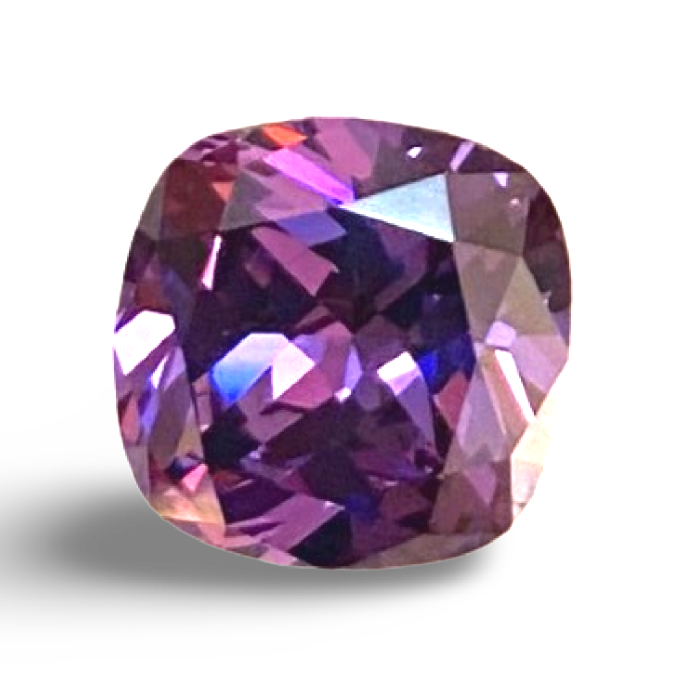 12mm Cushion Cut Amethyst Cubic Zirconia AAAAA quality Lab-grown Loose Gemstones : Set of 2