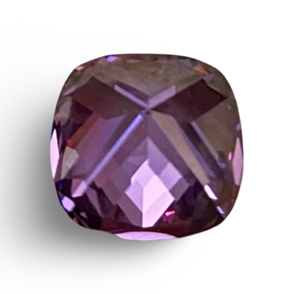 10mm Cushion Amethyst Cubic Zirconia AAAAA quality Lab-grown Loose Gemstones : Set of 2